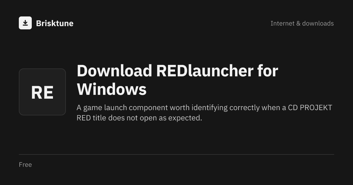 Download REDlauncher for Windows — Brisktune